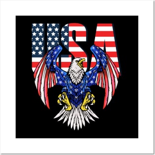 Usa Flag Bird, american, eagle, power, america eagle logo Posters and Art